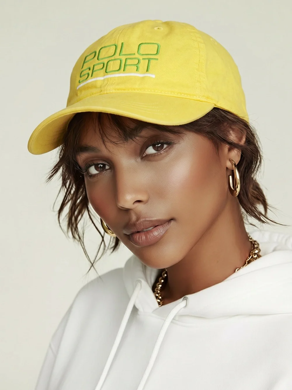 Vintage 90’s Ralph Lauren Yellow 'Polo Sport' Embroidered Baseball Hat
